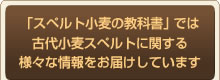 「スペルトレシピ」では古代小麦スペルトに関する様々な情報をお届けしています。